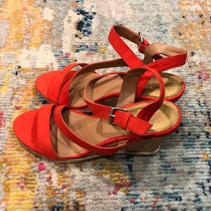 dv8 by Dolce Vita, Wmn’s Sz 8.5, Faux Suede and Cork Wedge Espadrille Sandal